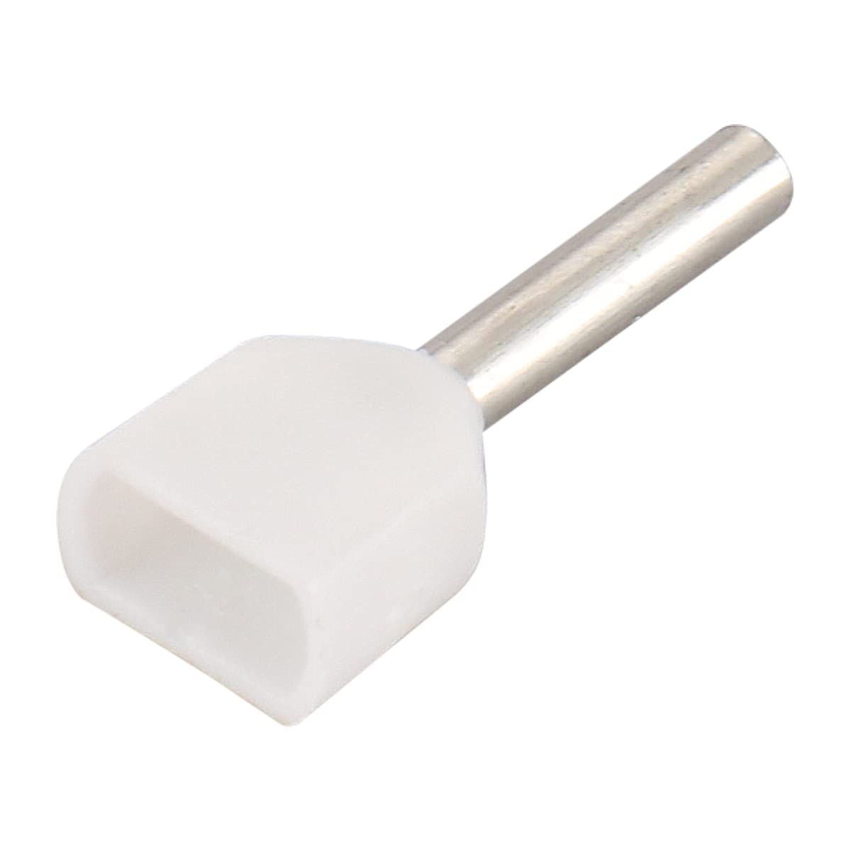 BaomainAWG 22/0.5mm² Wire Copper Crimp Connector Twin Insulated Ferrule Pin Cord End Terminal TE0508 White Pack of 200