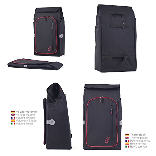 Andersen Shopper Royal trapklimmer, stalen frame opvouwbar met wiel Ø 3 x 13cm en 56 liter tas Toto met thermovak zwart - Image 4