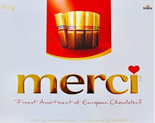 Merci Finest Assortment of European Chocolates. 675grams / 23.8 ounce Value pack. 54 pieces of individually wrapped Fine European Chocolates. (assorted 2-Pack)