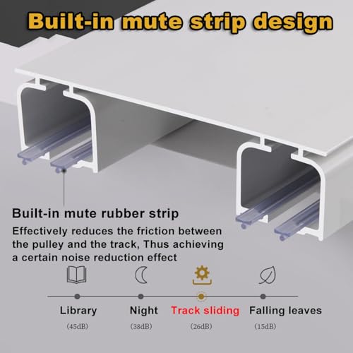 Riel para cortina de techo doble resistente para separar estancias y salones 4