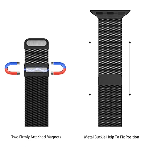 Tuocal Metal Upgraded Strap Compatible with Apple Watch Strap 42mm(Series 3/2/1) 44mm 45mm 46mm - Image 3