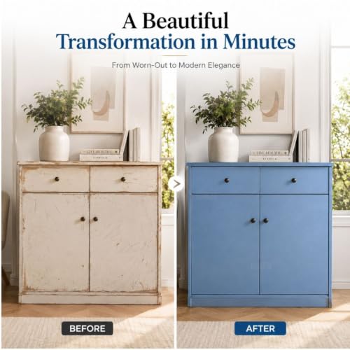 Image of HOME13 Blue Peel and Stick Wallpaper Blue Contact Paper Waterproof Self Adhesive Wallpaper Removable Vinyl Decorative for Desk Countertop Cabinet Kitchen(20x120 Inch)