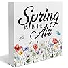   Country-Spring-Wood-Sign-Flower-Spring-Home-Decor-Indoor-for-Desk-Table-Shelf-5-X-5-Inches