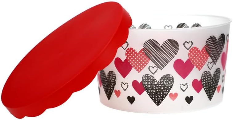 Miniatura 4 de Recipiente de plástico para galletas de San Valentín con tapas festoneadas, recipientes redondos para galletas, dulces, regalo, cajas de regalo para