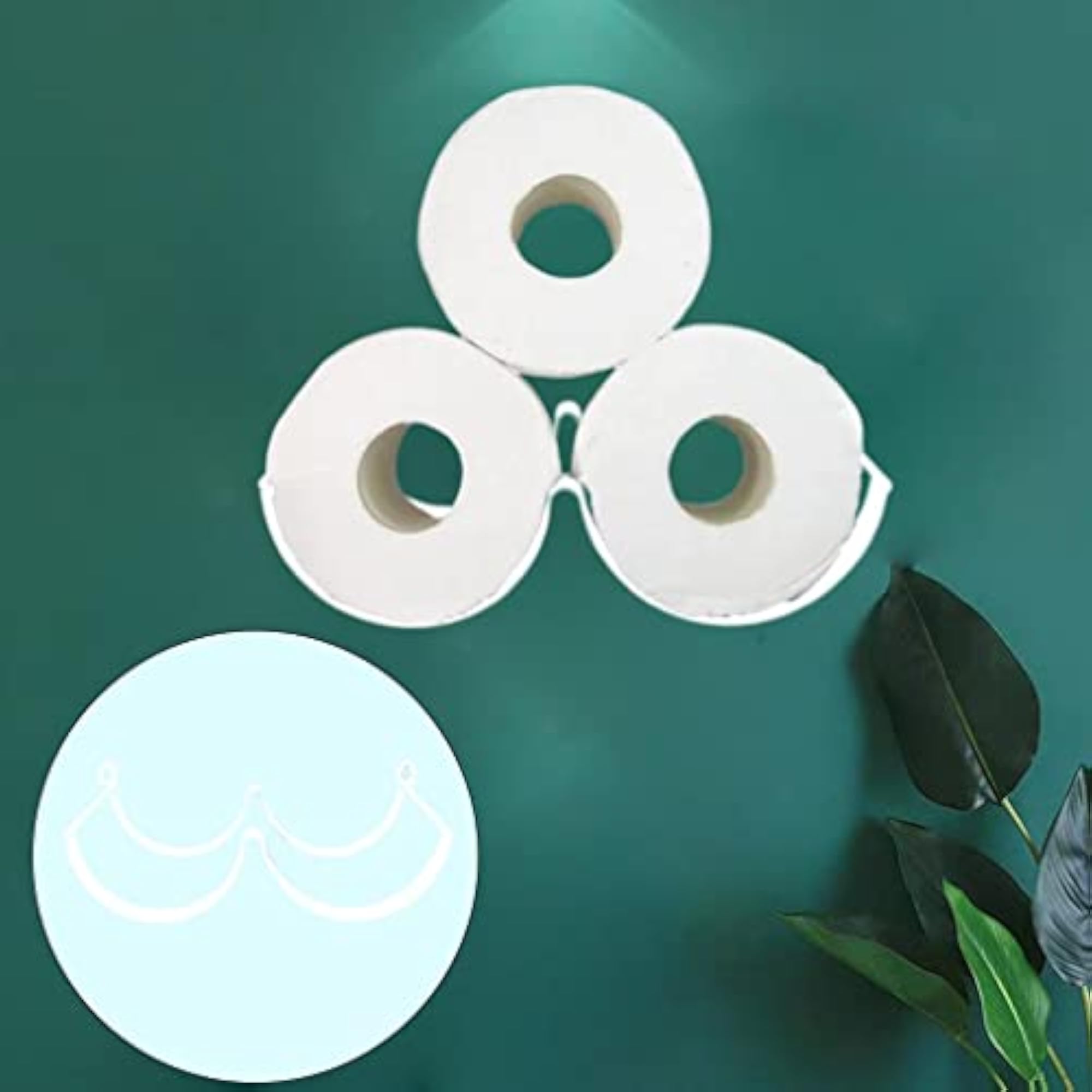 Toilet Paper Roll Holder Rack, White Accessories
