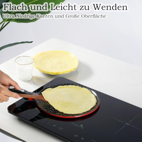 Foto von Crepe Pfanne Ø24 cm mit Teigverteiler, Keramikbeschichtung Antihaft