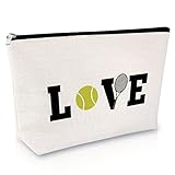 Tennis Gifts Makeup Bag Inspirational Gift for Tennis Player Birthday Gift for Women Cosmetic Bag Tennis Lover Gift Graduation Gift for Tennis Girl Travel Cosmetic Pouch Christmas Gift