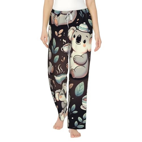 Pantalon de pyjama en polaire koala pour cocooning hivernal au chaud