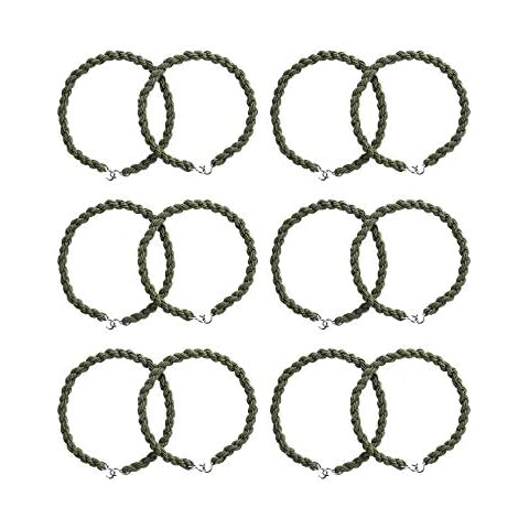 JOVITEC 12 Pieces Elastic Boot Straps Boot Blousers Military Boot Bands Blousing with Metal Hooks(Green) Cover
