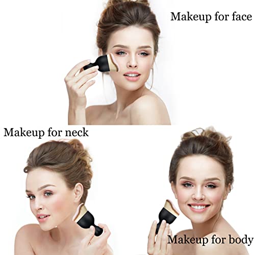 Falliny Self Tanning Makeup Brush, Kabuki Travel Powder Foundation Brush For Blending Liquid, Cream,Sunscreen, Flawless Powder Cosmetics, Portable Face & Body Makeup Brush #TOP3