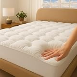 Cheer Collection Ultra Plush Eco-Friendly Hypoallergenic Bamboo Fitted Mattress Topper - California King