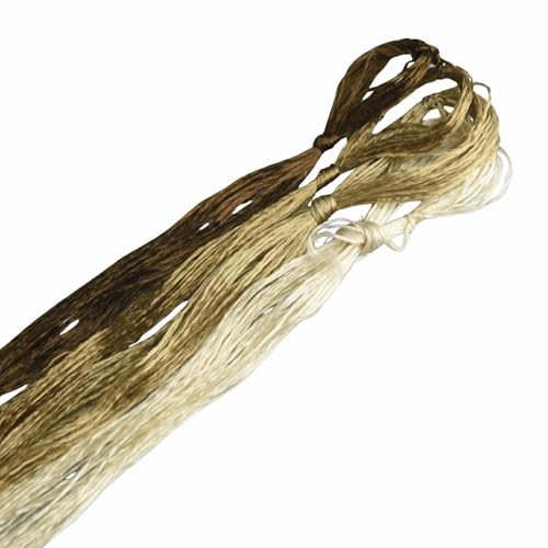 Image of 4 Skeins Mulberry Silk Floss Embroidery Thread Floss-Cross Stitch Threads China Silk Woven Jewelry Threads DIY Sewing Kits (08)