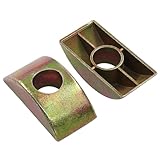 Verkelly 12 Pcs Thickened Half Moon Nuts Spacer, M8 Half Moon Nuts Washer for Connect Furniture(8mm Hole Dia)