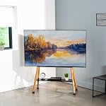 VIVO Rolling Easel Studio TV Floor Stand with Shelf, Fits 49" to 75" Screens