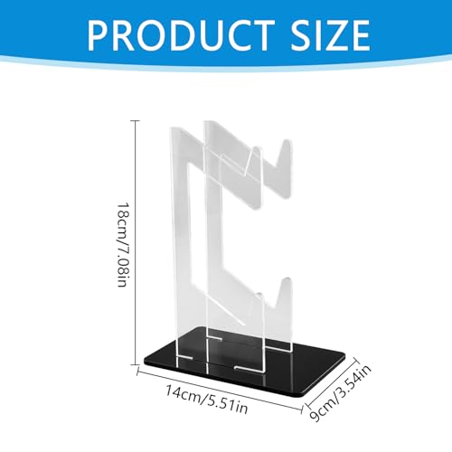 wellrun Double-Layered Game Controller Stand,Universal Acrylic Display Holder,Headphones Headset Stand for Desk,Shelf or Display Cabinet(Black)