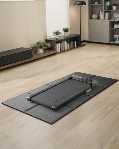 Image of UREVO Foldable Treadmill Mat,Treadmill Mat for Carpet &Hardwood Floors ,Mat for Under Walking Pad on Carpet, Hardwood Floors Protectior, Non-Slip, Waterproof, Noise Shock Absorption