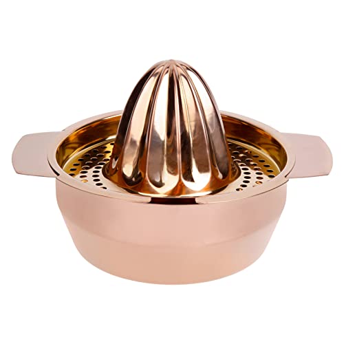 Blagain Lemon Squeezer, Stainless Steel Citrus Lemon Orange Juicer, Manual Juicer With Strainer & Bowl, Hand Juicer With Easy Pour Spout, Rose Gold #TOP7