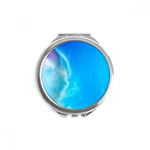 Miroir rond de maquillage nuit étoilée, accessoire portable pour vos retouches en voyage