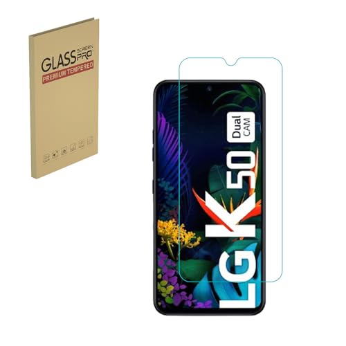 HYGMOCC Protector de pantalla para LG K50 / LG K50 2019 Película protectora de vidrio templado HD 9H Dureza Estuche Amigable Fácil instalación Anti arañazos Libre de burbujas (1 piezas)