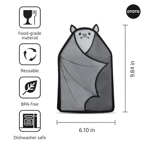 Image of OTOTO Vino Wine Cooler Sleeve - Bat Cooler Sleeve for Wine Bottles & Glass Bottles, Reusable Bottle Cooler Sleeve, Halloween Spooky Gifts, Gothic Gifts, Unique Kitchen Gadgets