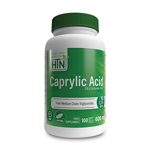 Caprylic Acid 600mg 100 softgels Non-GMO (100)