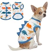 UNIPUP Dinosaur Costume UPF 50+ Sun Protection Dog Shirt - Sleeveless Cooling Vest for Small Dogs...