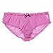 FEESHOW Men's Sheer Mesh Bikini Briefs Sissy Pouch Panties Crossdress Underwear Hot Pink X-Large (waistline 31.5-52.0