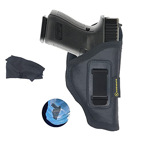 JHT Gun Holster for Man and Women Concealed Carry Holster for Pistols Universal IWB Holster Fits Glock Springfield Rug Sig S&W Walther Taurus H&K Beretta and More(Right Hand)