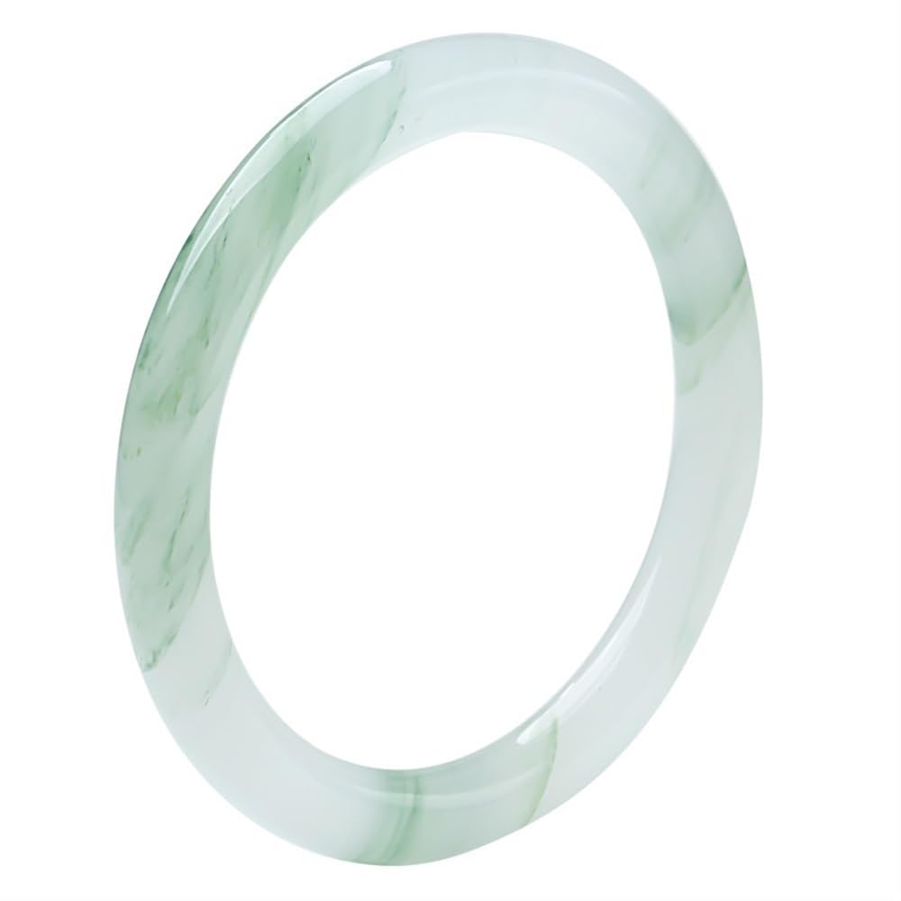 Bracelet en jade pour femmes jonc rond vert naturel 62-64mm