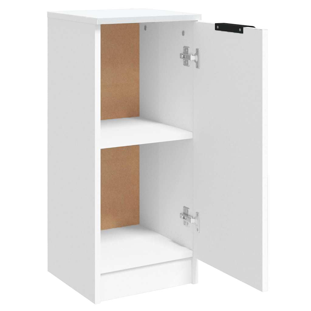 Aparador con puerta, color blanco, 30 x 30 x 70 cm