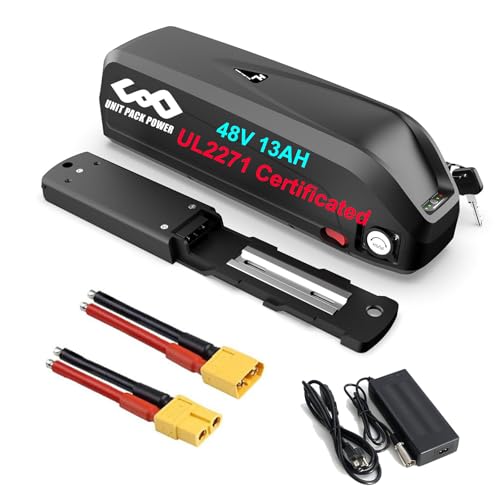 EXECYC （UL2271 certificated Ebike Battery - 48V Electric Bike Batteries for 1000W/750W / 500W Motor Bicycle - Lithium Battery Pack - Ebik e Conversion Kit Batter - Cruiser Batter y (48V 13AH UPP)