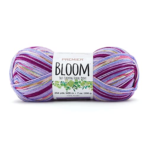 Hilo Premier Yarn Bloom Iris para tejer mantas suaves de punto 2