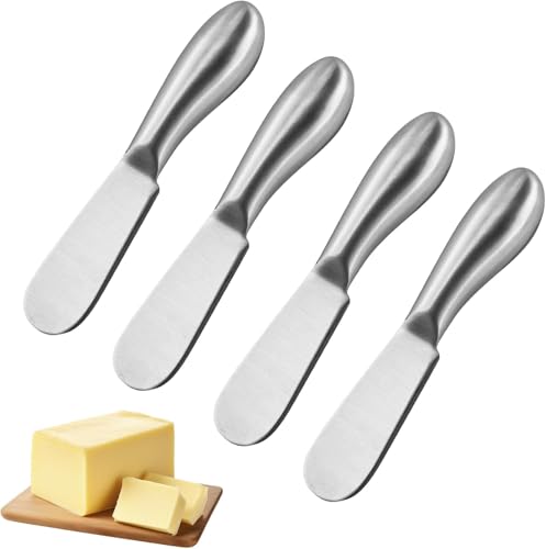 Linwnil 4-Piece Stainless Steel Butter Knife Set - Cheese &