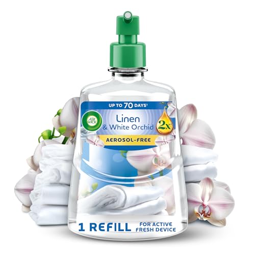 Air Wick Linen & White Orchid Aerosol-Free Automatic Spray Refill 228ml Lasts up to 70 days Air Freshener