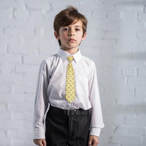 Alizeal Toddler 11inch Length Printed Fun Novelty Stripe Solid Boys Neckties4