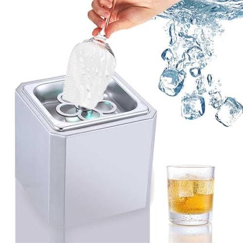 Congelador de vidrio de enfriamiento instantáneo con luces LED, enfría rápidamente las bebidas a -45 °C en 6 segundos, perfecto para cócteles, cerveza y vino