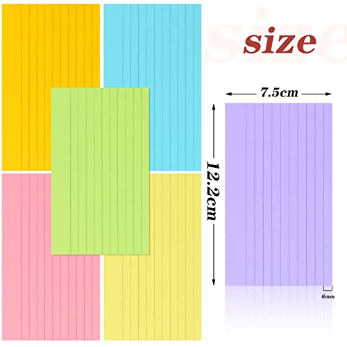 Tecmisse 1200 Pcs Ruled Index Cards, 3X5 Inches Colorful Index Cards, Heavy Note Cards, Study Cards For School, Learning, Memo Scratch Pad, 6 Colors #TOP1