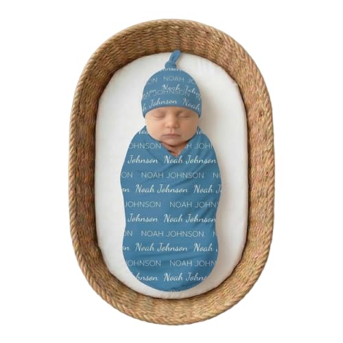 SISLAF Personalized Baby Blanket with Name, Custom Milk Silk Swaddle