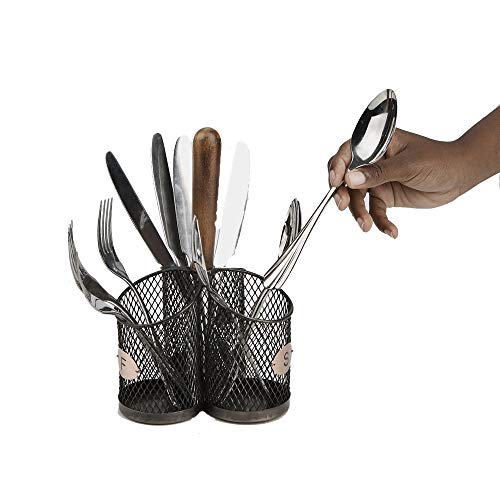 Mind Reader , Cutlery, Silverware Organizer, Utensil Caddy, Multi-Purpose Holder, Silver, One Size, Black Mesh #TOP1