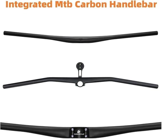 Mtb Carbon Handlebar 720-800mm Mountain Bike Wide Handle Bar Integrated Carbon Bicycle Handle Bar and 35mm Bike Stem For Mountain Bike AM/XC (780-35MM)