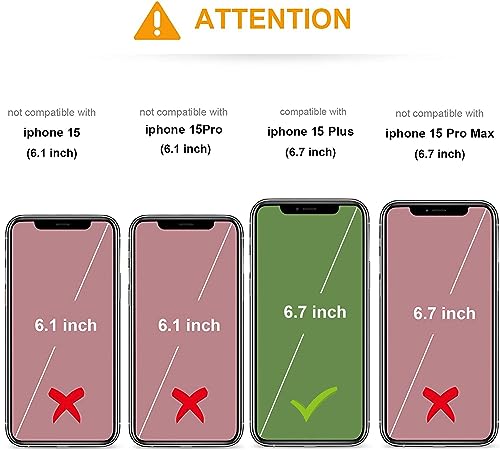 Étui portefeuille iPhone 15 Plus protection intégrale cuir durable porte-carte