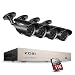 Produktbild ZOSI CCTV Außen Video Überwachungssystem H.264 8CH 1080N DVR Receiver mit 4 Metall Überwachungskamera 1TB HDD, Lange Nachtsicht bis 40M