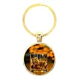 Design unique Porte-clés Verre - Whiskey, golden/e
