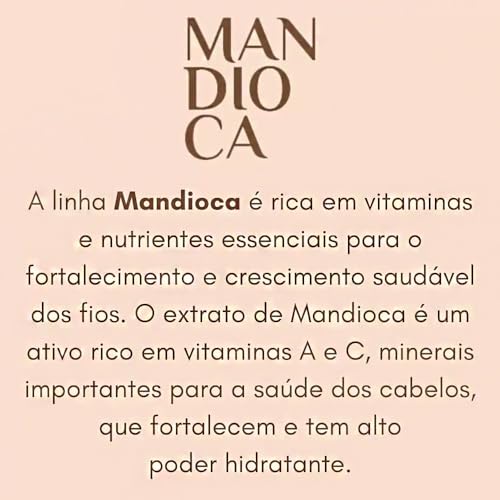 Kit Haskell Mandioca Shampoo Condicionador e Máscara 500ml