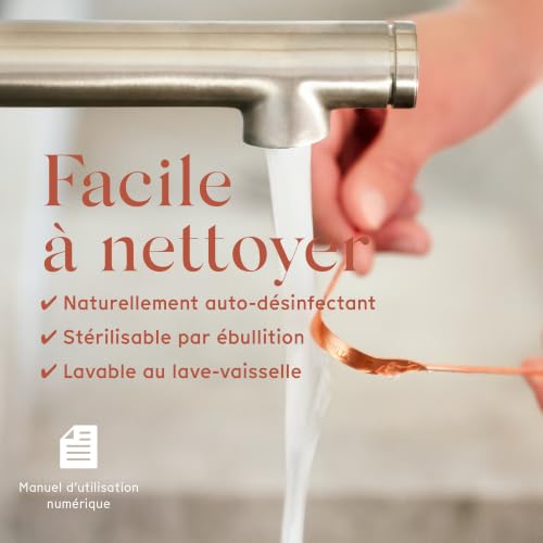 Arista Gratte Langue, Pack de 1, Gratte Langue Cuivre Ayurveda Pour une Haleine Fraiche, Rape Langue Antibactérien, Grattoir Langue Ayurvédique en Cuivre – vue 5