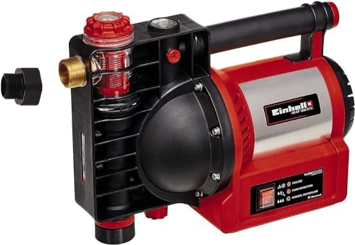 Einhell Gartenpumpe GE-GP 1246 N FS (1.200 Watt, 4.6 l/h, 5 bar Förderdruck, Wasserfüll-/Schmutz-/Sauganzeige, Trockenlaufsicherung, Brüh-/Thermoschutz, Flow-Sensor m. LED, Rückschlagventil)