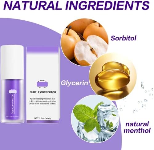 Purple Corrector Toothpaste, Colour Toothpaste, Teeth Colour Whitening Toothpaste, Corrector Whitening Toothpaste for Teeth Cleaning (1PCS)