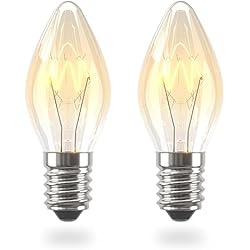 Lamparas De Sal Osorno Luxvista 15W E14 Bombilla Lampara de Sal,Blanco Cálido 2700K C7 Regulable Bombilla Incandescente SES Regulable para lampara de sal 220V,Lámpara de Aromaterapia,Horno,Luz de Noche,paquete de 2