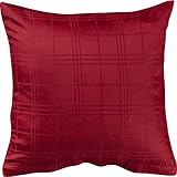 im Karo Design Erwin Müller Kuschelkissenbezug Passau Mako-Damast rot Größe 40x40 cm