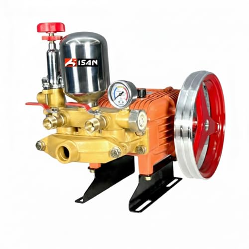 KISAN HTP Pump - 22 | 800-1400 RPM | 5-40 Bar Pressure | 2-3 KW Motor | High Pressure Triple Piston Sprayer Pump For Agriculture | Compatible with Motor, Engine & Tractor
